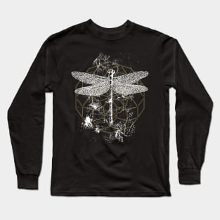 Dragonfly Ornament White Gold Long Sleeve T-Shirt